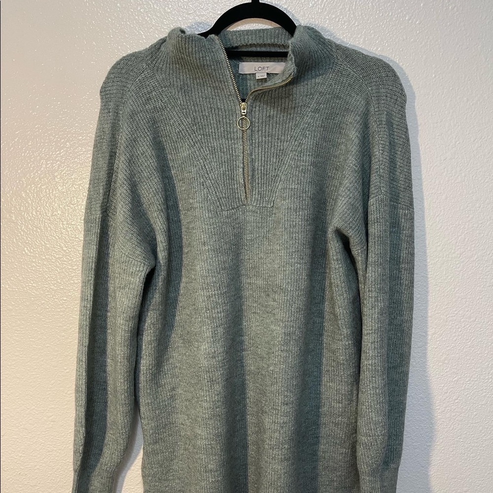 Loft Quarter Zip sweater- size M